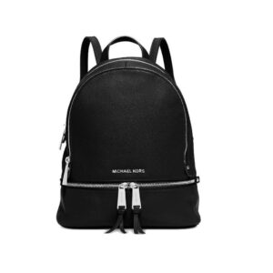 Rucsac Michael Kors Rhea Zip Medium Black & Silver Metal