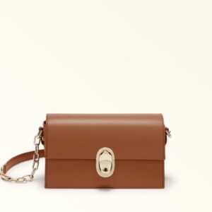 Furla Eclisse Mini Crossbody Cognac